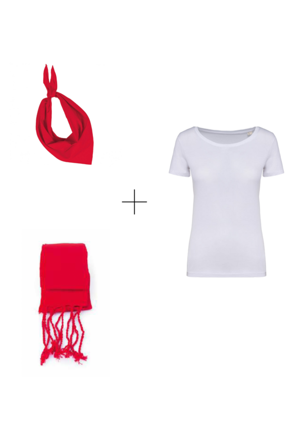 lot FEMME - foulard cinta ROUGE