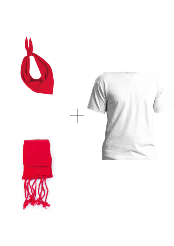 lot HOMME - foulard cinta ROUGE