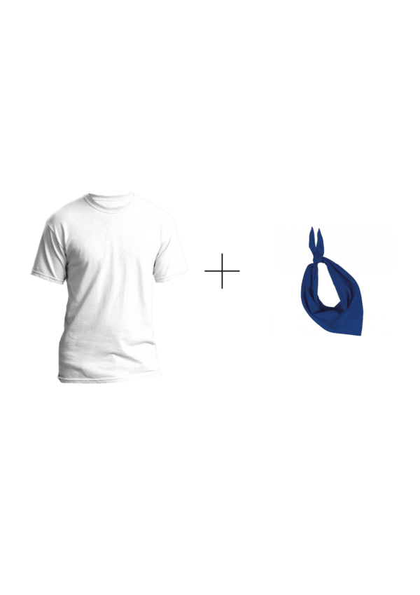 lot HOMME Feria - tshirt foulard BLEU