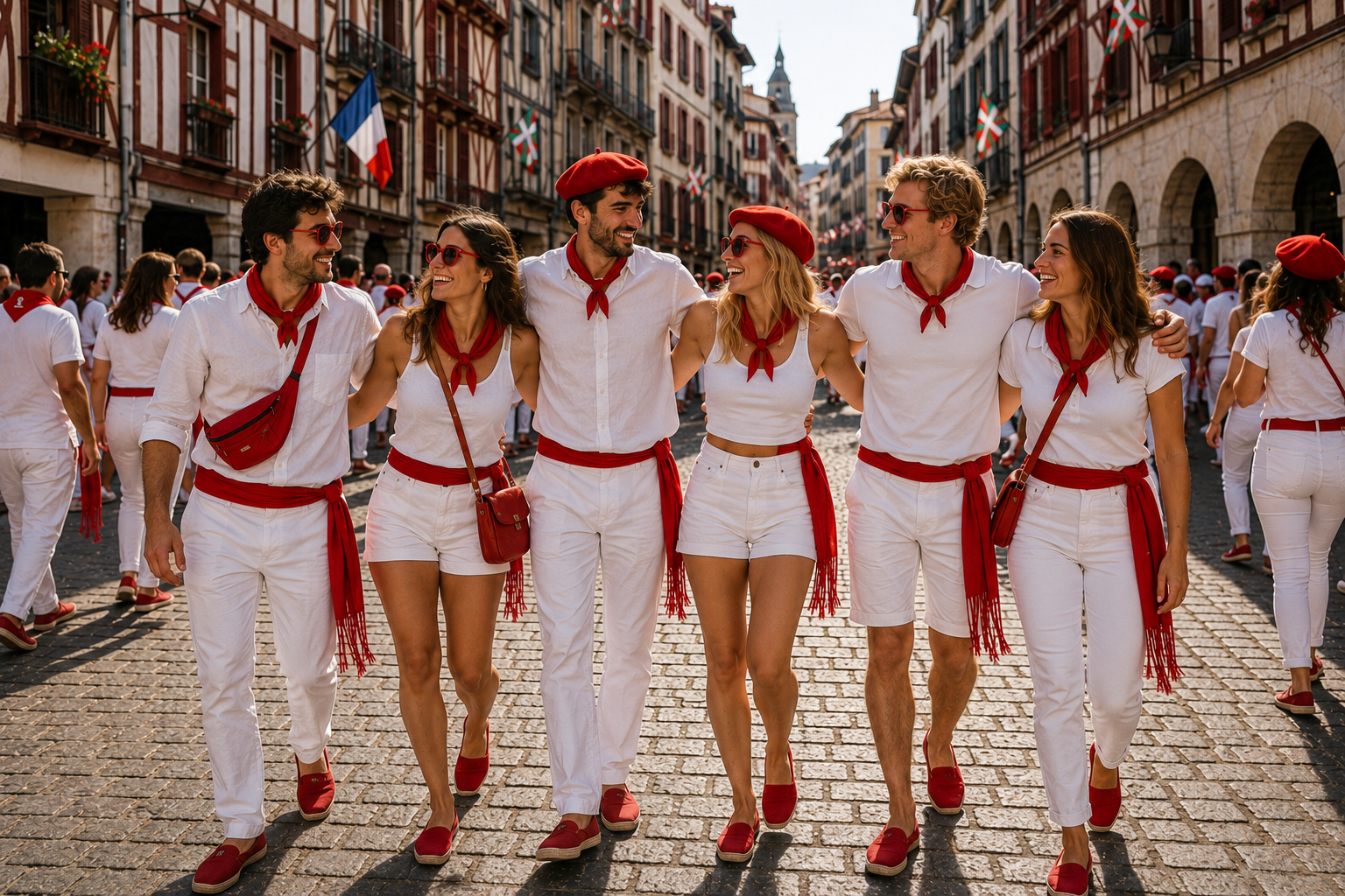 feria fête de Bayonne rouge et blanc